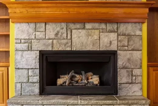 Installation of gas fireplaces by E.C. Cole.
