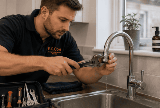 Specialist plumbing in Portsmouth fixes leaks from taps.